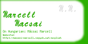 marcell macsai business card